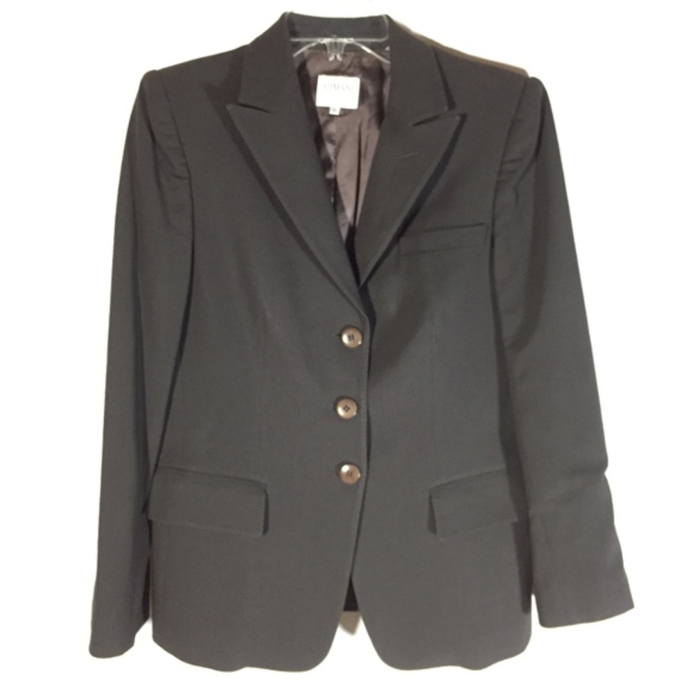 Armani Collezioni 3 Button Wool Blazer Size 8